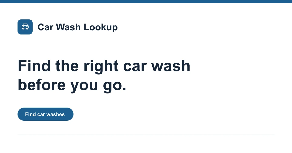 Car Wash Lookup