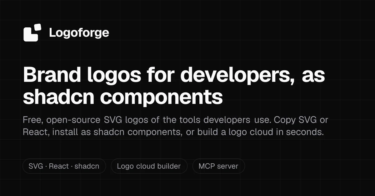 Logoforge — 1,011 brand logos as shadcn components