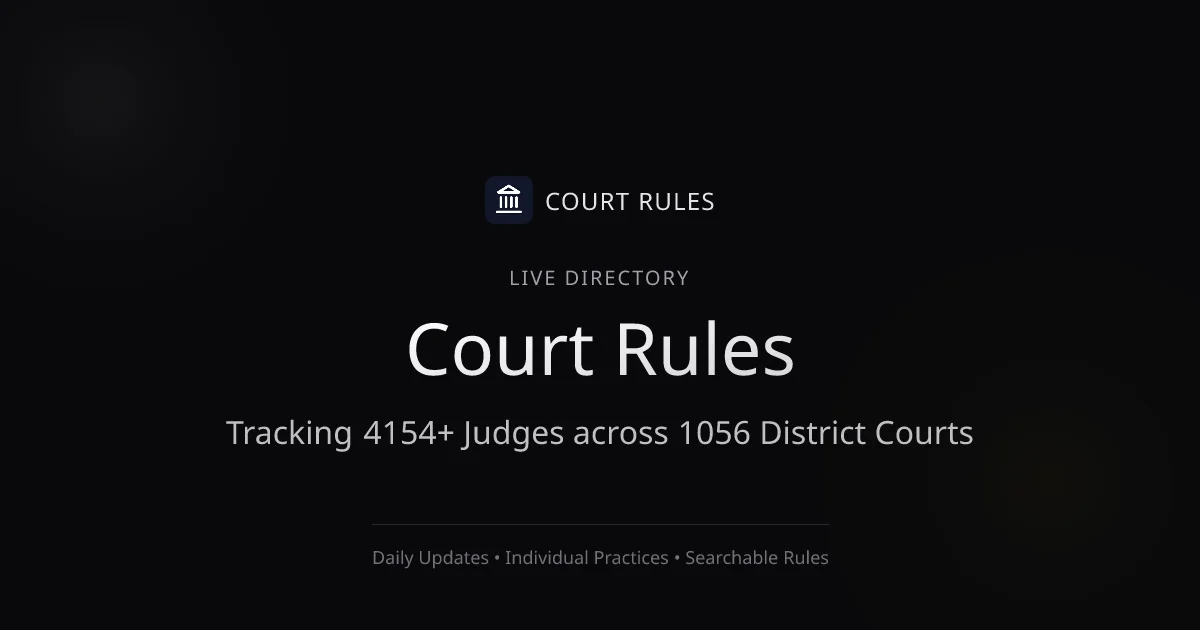 Court Rules