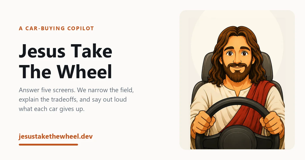 Jesus Take the Wheel