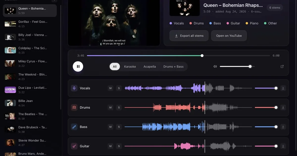 StemKit - Split songs from YouTube into stems